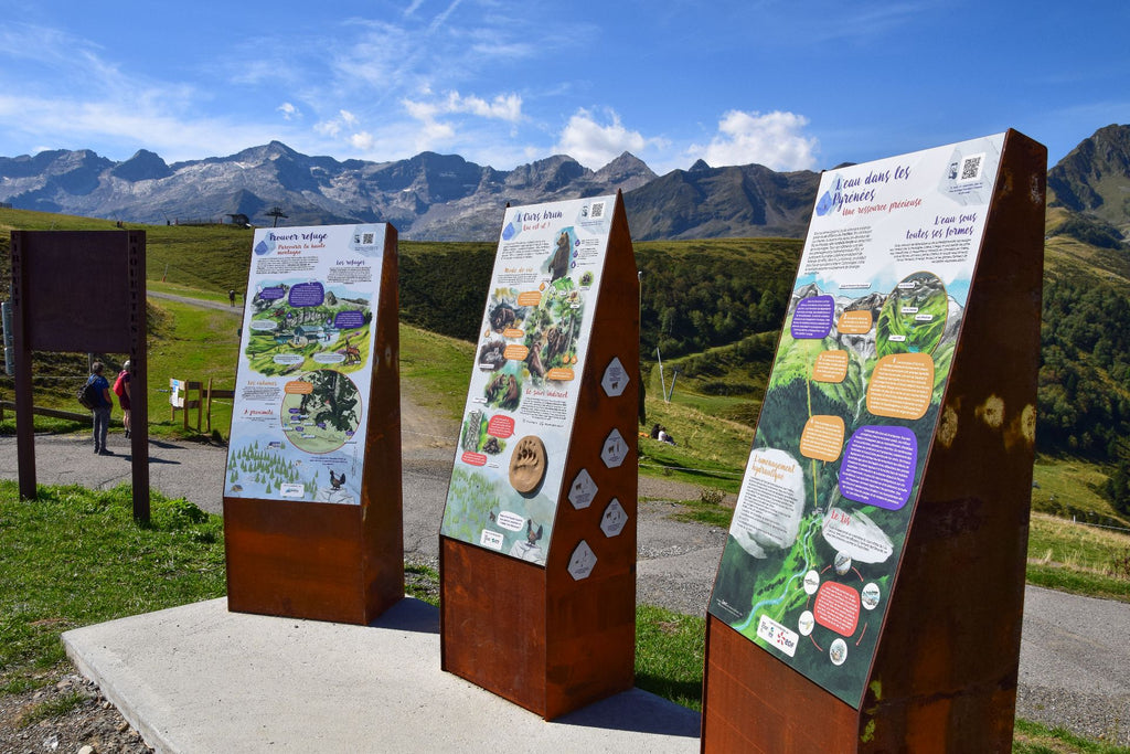 Panneau pédagogique, signalétique, interprétation, sensibilisation, montagne