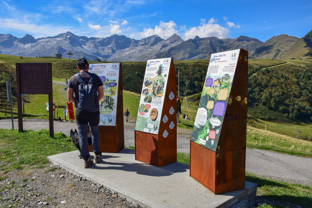 Panneau pédagogique, signalétique, interprétation, sensibilisation, montagne